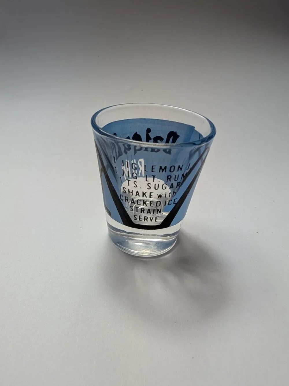 Daiquiri Rum Recipe Shot Glass MCM Man Cave Barware